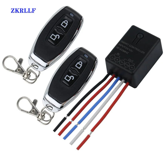 433Mhz Universal Remote Controls  DC 12V 1CH Relay Receiver Module RF Transmitter 433 Mhz Wireless Remote Control Switch Diy Kit