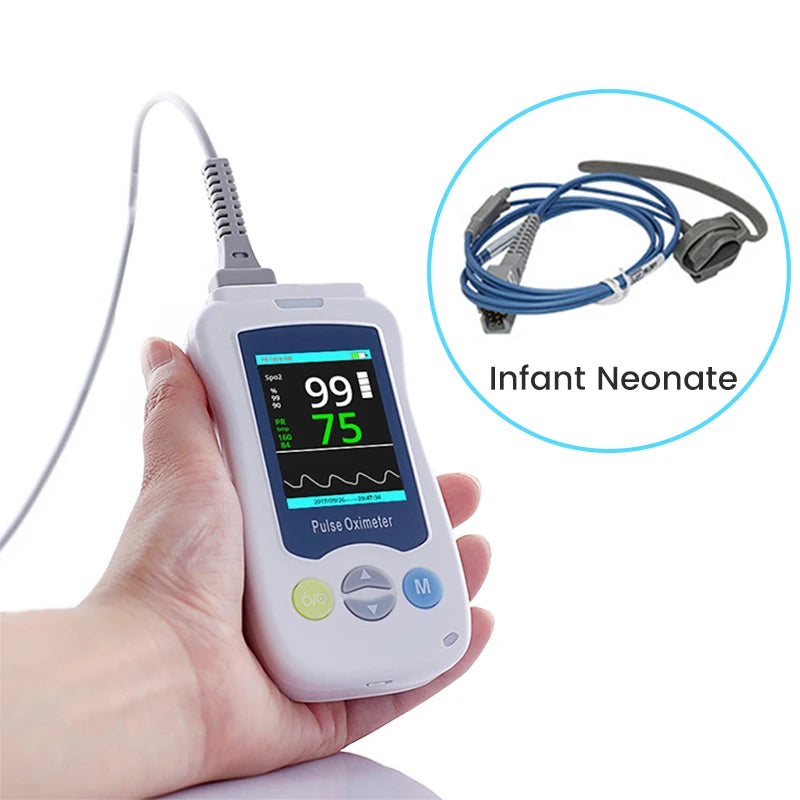 Handheld Finger Pulse Oximeter Portable Fingertip Blood Oxygen Saturation Meter SPO2 PR Heart Rate Monitor Oxymetre Oximetro