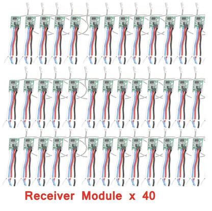 40pcs 433.92Mhz Universal Wireless DC 3.6V-24V Remote Control Switch QIACHIP 1 CH RF Relay Receiver LED Light Controller DIY Kit