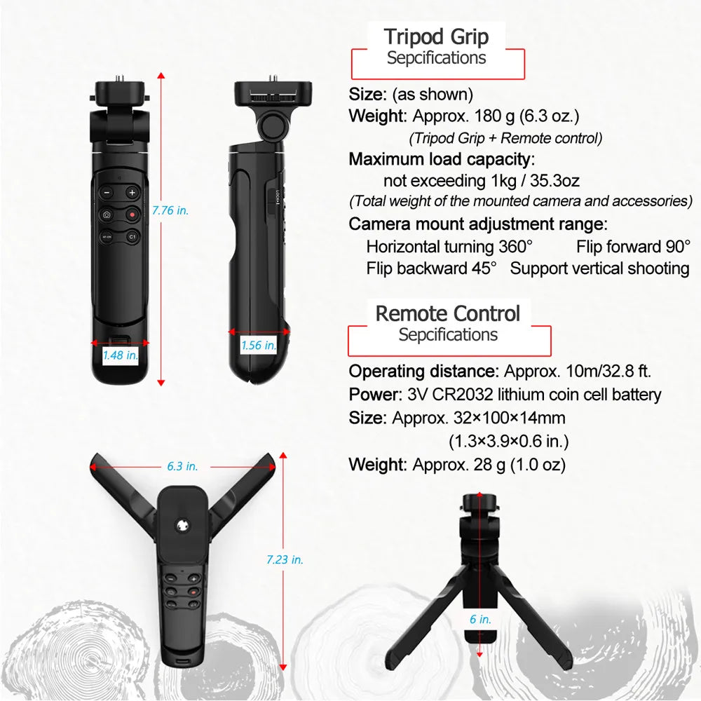 Replace Sony GP-VPT2BT Wireless Remote Camera Shooting Grip Vlogging Tripod Selfie Stick for Sony a6700 a7IV a7RV ZV-1II ZV-1f