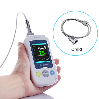 Handheld Finger Pulse Oximeter Portable Fingertip Blood Oxygen Saturation Meter SPO2 PR Heart Rate Monitor Oxymetre Oximetro