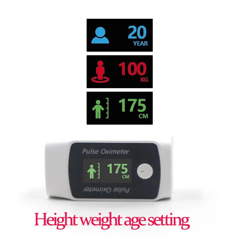 Digital Fingertip Pulse Oximeter & Blood Pressure Monitor 2 in 1 with Bluetooth Household Fingertip OximetroPressure Meter OLED