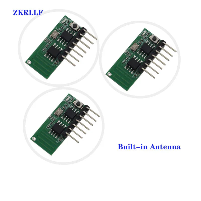 3 pcs 433mhz Wireless RF Receiver Learning Code Decoder Module 433 MHZ 4CH output Diy kit For Remote Control 1527 encoding