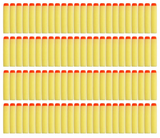 50pcs For Nerf Bullets Soft Hollow Hole Head 7.2cm Refill Darts Toy Gun Bullets for Nerf Series Blasters Xmas kid Gifts yellow