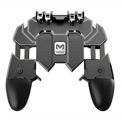 AK66 Six Fingers PUBG Game Controller Gamepad Metal Trigger Shooting Free Fire Gamepad Joystick For IOS Android Mobile Phone
