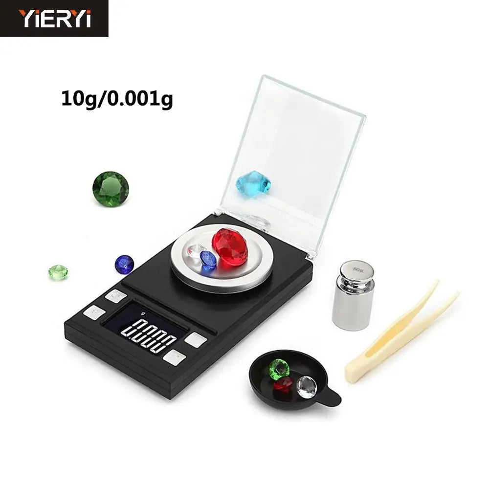 Yieryi Electronic Scale LCD Digital Scale 0.001g Precision Medicine Jewelry Karat Scale 10g / 20g / 50g / 100g Pocket Scale