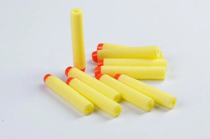 50pcs For Nerf Bullets Soft Hollow Hole Head 7.2cm Refill Darts Toy Gun Bullets for Nerf Series Blasters Xmas kid Gifts yellow