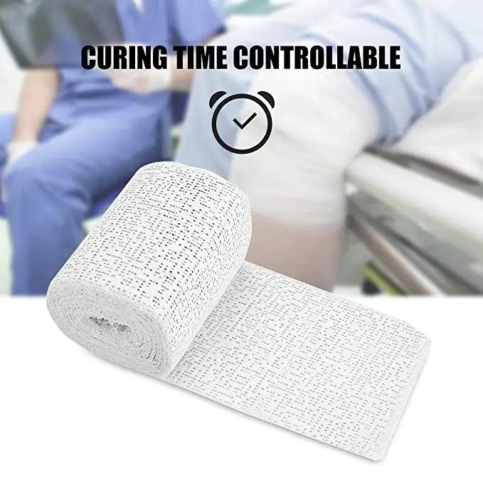 1 Roll 15cm*4.6m Medical Plasters Bandage Quick-Drying Gypsum Splint Gauze First Aid POP Bandage for Fracture Fixation