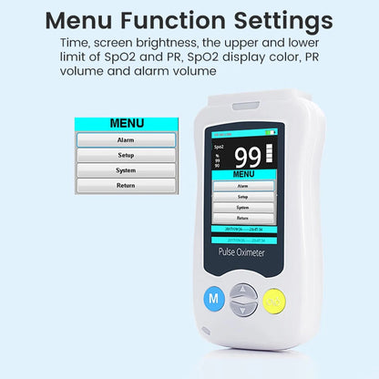 Handheld Finger Pulse Oximeter Portable Fingertip Blood Oxygen Saturation Meter SPO2 PR Heart Rate Monitor Oxymetre Oximetro