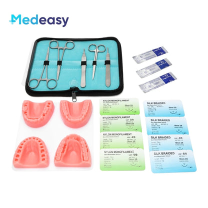 Medical Students Suture Practice Kit Surgical Training with Skin Pad Model Tool Set Educational Teaching Equipment