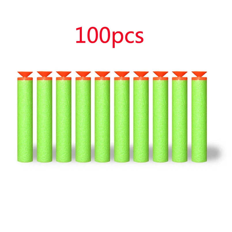 50/100Pcs 7.2cm EVA Soft Bullets for Hollow Hole Head Refill Darts Outdoor Toy Boy Gun Bullet for Series Blasters Children Gifts