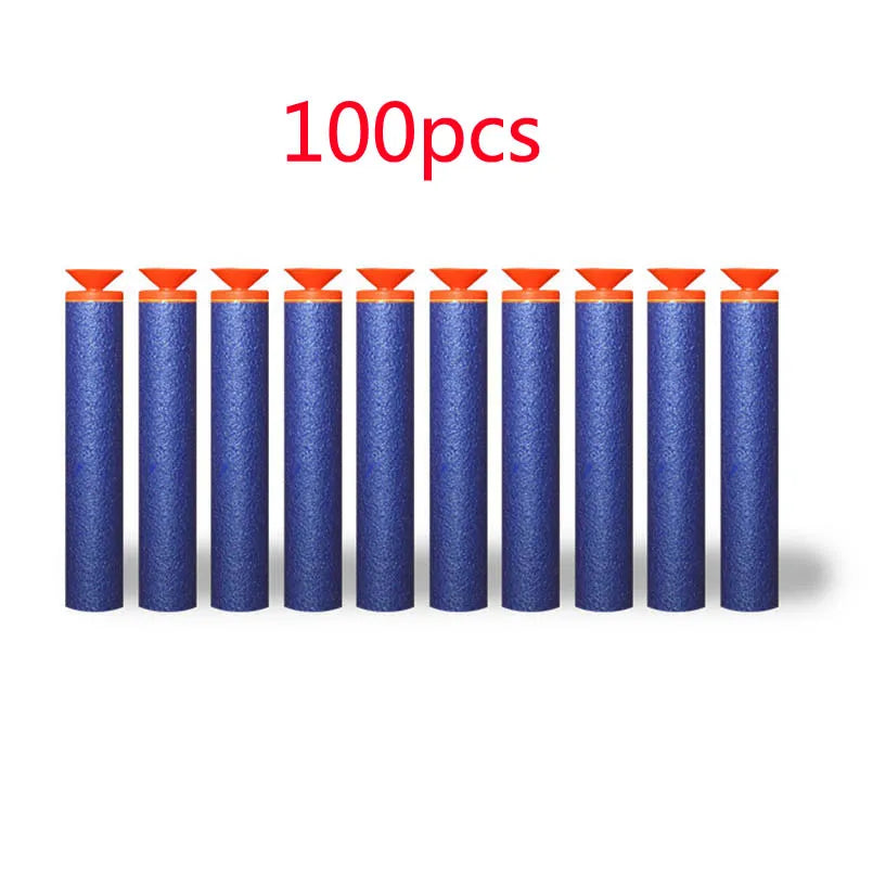 50/100Pcs 7.2cm EVA Soft Bullets for Hollow Hole Head Refill Darts Outdoor Toy Boy Gun Bullet for Series Blasters Children Gifts
