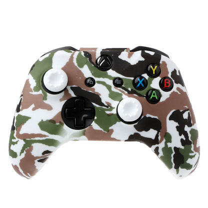 Camouflage Silicone Gamepad Cover + 2 Joystick Caps For XBox S Controller HX6A