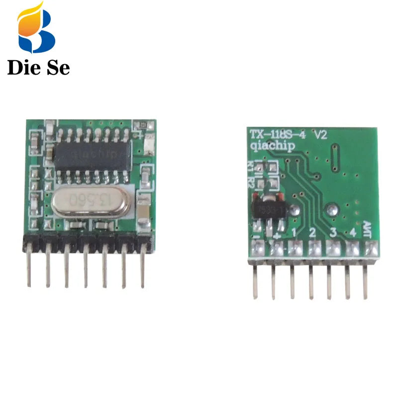 433Mhz Wireless Transmitter and Receiver Module Learning Code EV1527 Decoding Module 4CH output With antenna for Arduino DIY kit