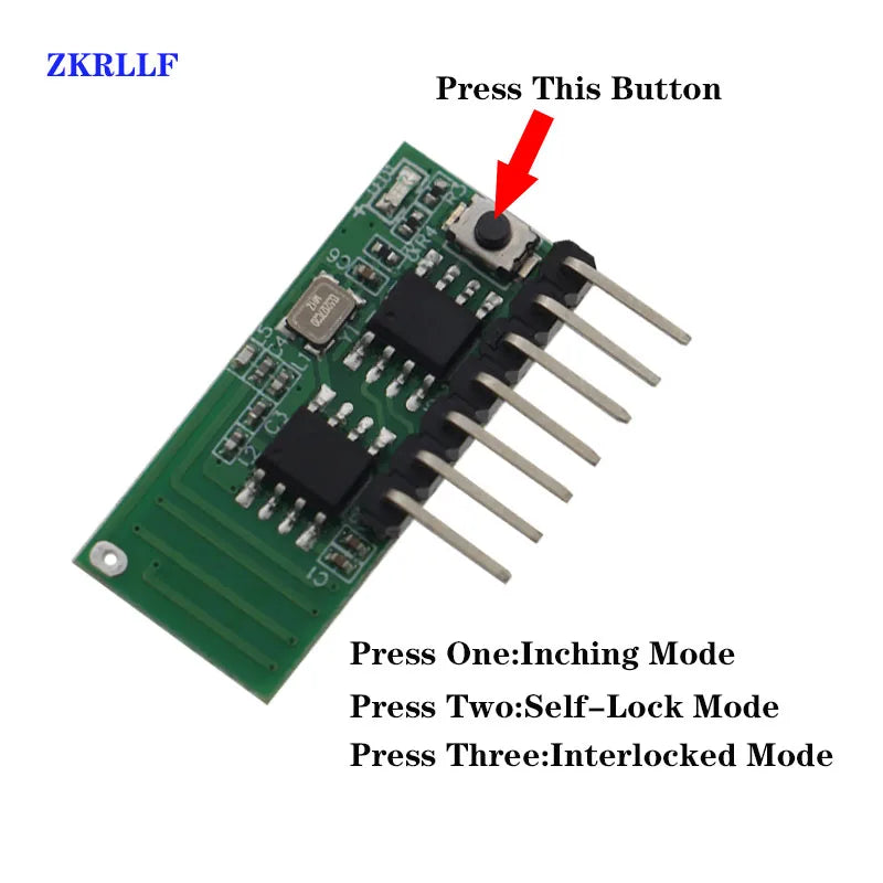 3 pcs 433mhz Wireless RF Receiver Learning Code Decoder Module 433 MHZ 4CH output Diy kit For Remote Control 1527 encoding