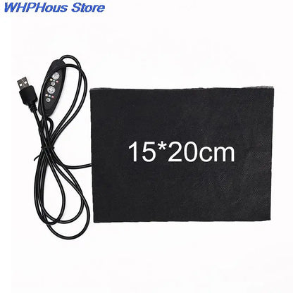 19 SIZE Carbon Fiber Heating Pad Mat Hand Feet Warmer USB Heating Film Electric Winter Infrared Fever Heat Mat Electric Warmer