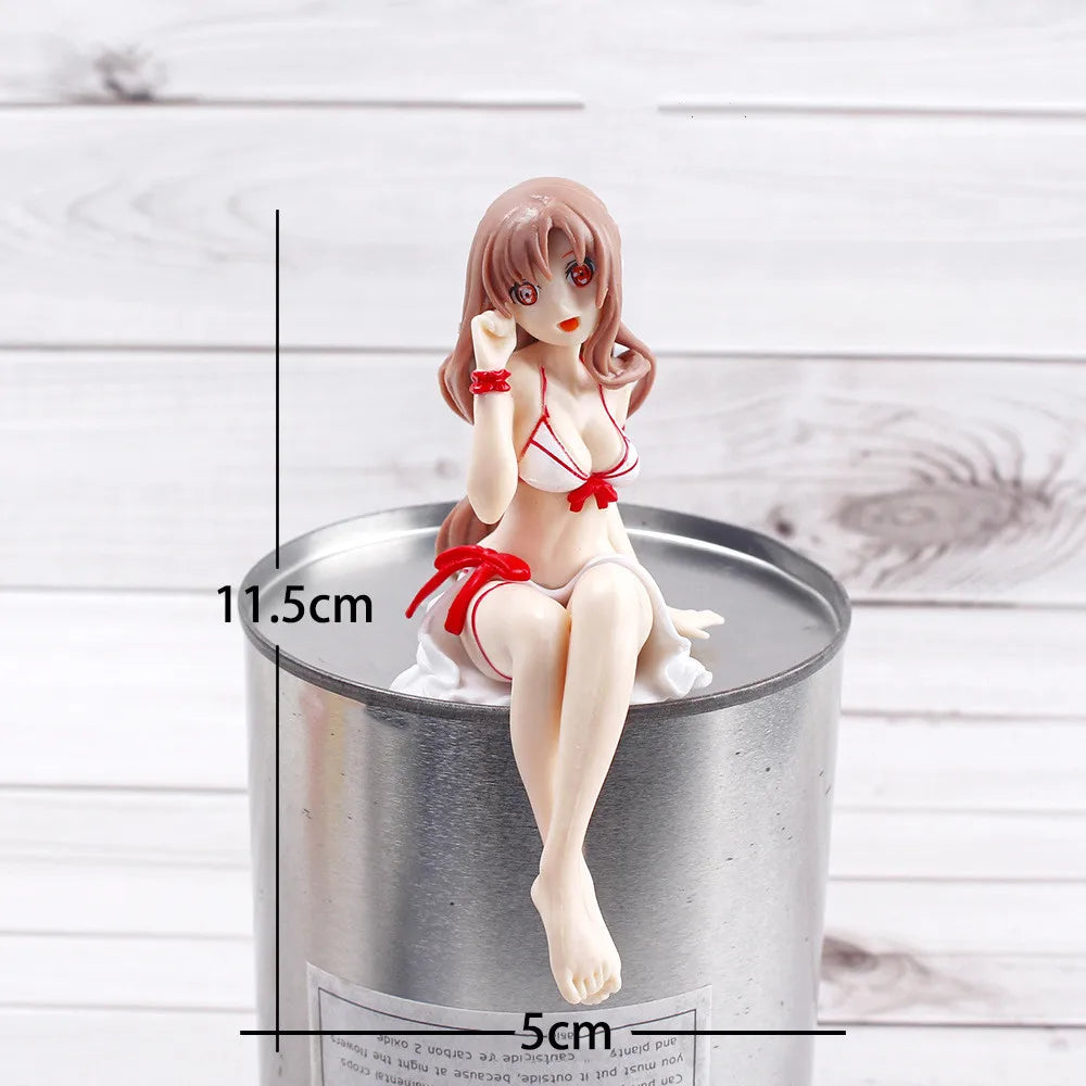 New 3 style Sexy Bikini Girl Yuuki Asuna Action Figure Anime Collection Peripherals Doll Cute Model Toys  Car Ornaments