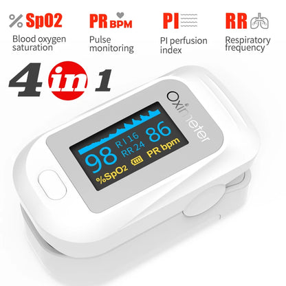 KIUZOU Finger Pulse Oximeter OLED Blood Oxygen Saturation Heart Rate Monitor Oxymeters Medical With Respiratory Digital Oximeter