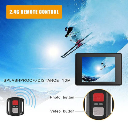 4K Ultra HD Action Camera Double IPS LCD WiFi 20MP 170D Webcam DVR 30M Waterproof  Sport DV Helmet Video Camera Allwinner V3