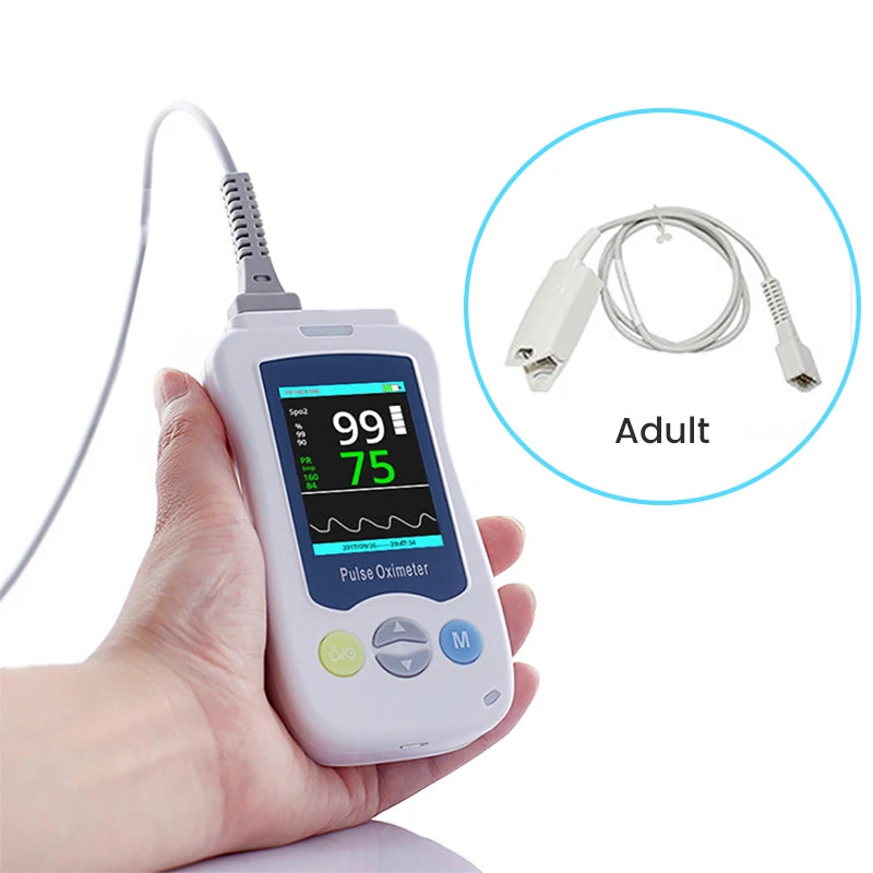 Handheld Finger Pulse Oximeter Portable Fingertip Blood Oxygen Saturation Meter SPO2 PR Heart Rate Monitor Oxymetre Oximetro