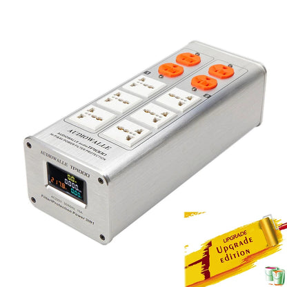 3000W 15A Audio Noise AC Power Filter For HIFI Audio System 15A Overload Protector EU UK US AU Standard power Socket Outlets