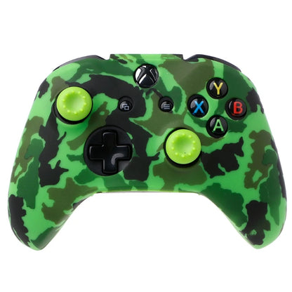 Camouflage Silicone Gamepad Cover + 2 Joystick Caps For XBox S Controller HX6A