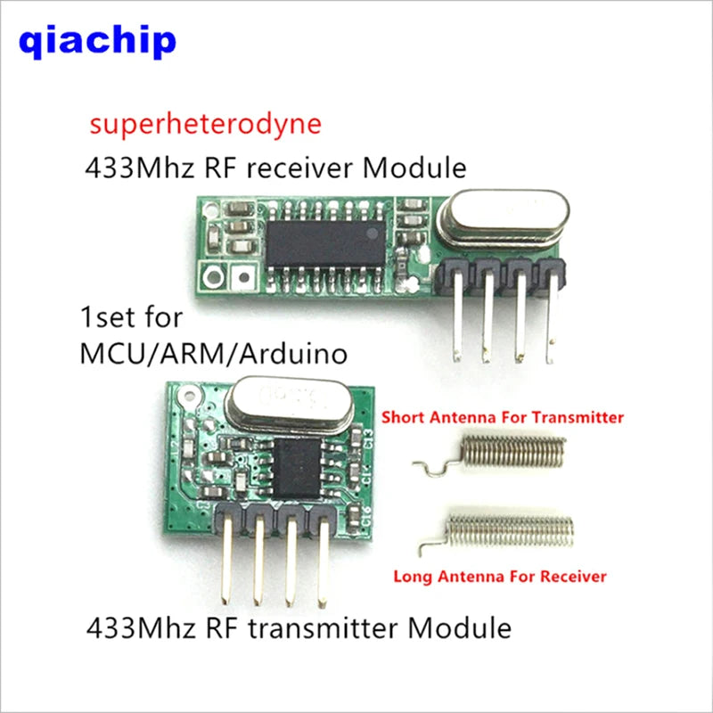 1pc 433 Mhz Superheterodyne Rf Receiver Transmitter Antenna For Arduino Uno Wireless Module Diy Kit 433mhz Remote Control
