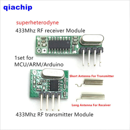 1pc 433 Mhz Superheterodyne Rf Receiver Transmitter Antenna For Arduino Uno Wireless Module Diy Kit 433mhz Remote Control