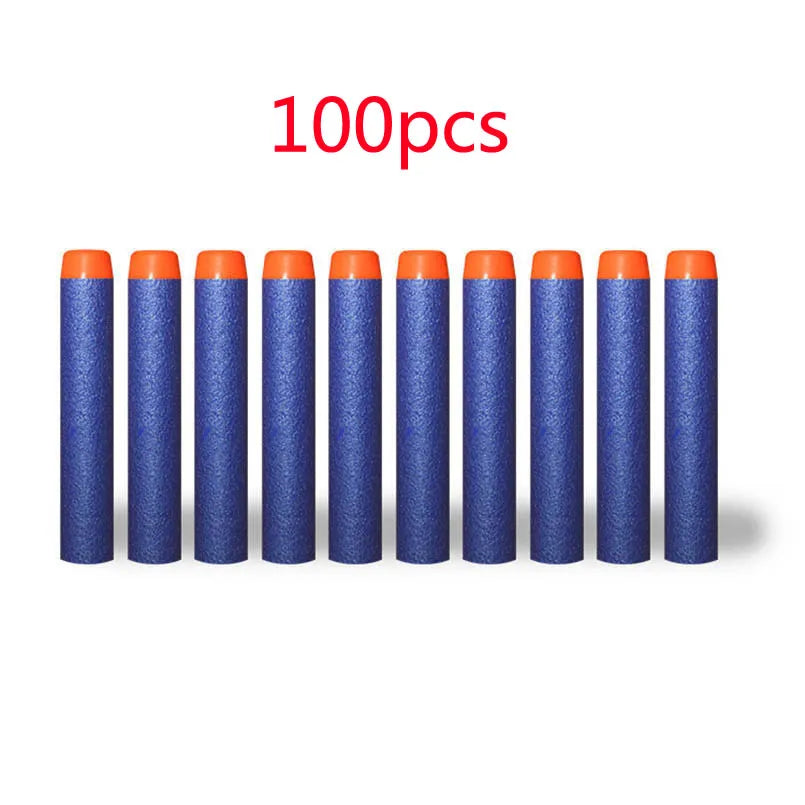 50/100Pcs 7.2cm EVA Soft Bullets for Hollow Hole Head Refill Darts Outdoor Toy Boy Gun Bullet for Series Blasters Children Gifts