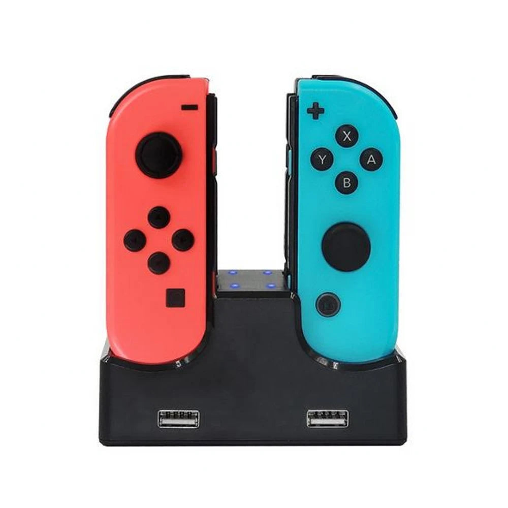 Joy-Con Charger Dock Station LED Charge Stand Holder With Micro USB Cable for Nintendo Switch Console