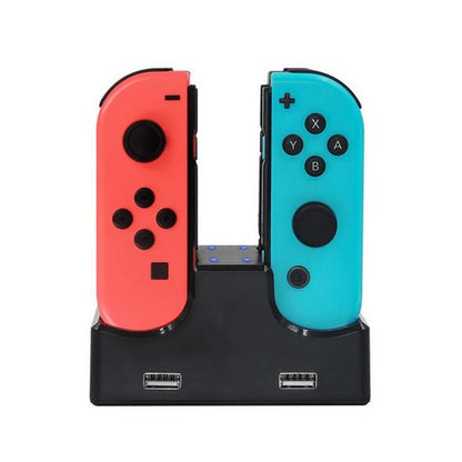 Joy-Con Charger Dock Station LED Charge Stand Holder With Micro USB Cable for Nintendo Switch Console