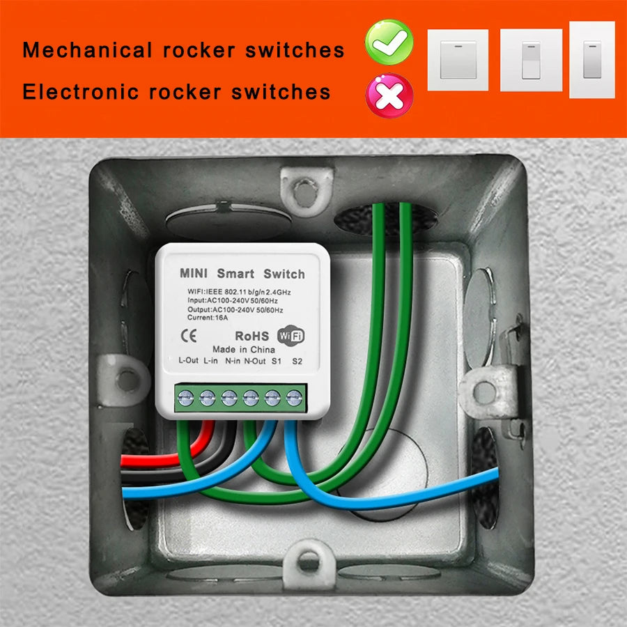 Tuya Smart Wifi Switch Yandex Alice Smart Home Wireless Switch Alexa Google Home 16A Timer Voice Control DIY Automation Module