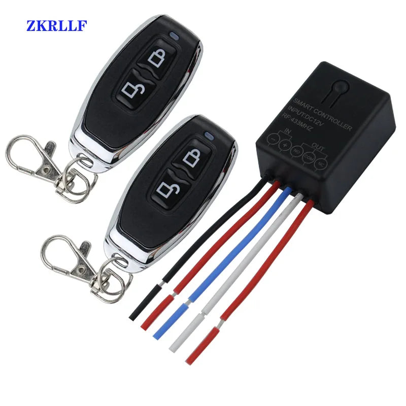 433Mhz Universal Remote Controls  DC 12V 1CH Relay Receiver Module RF Transmitter 433 Mhz Wireless Remote Control Switch Diy Kit