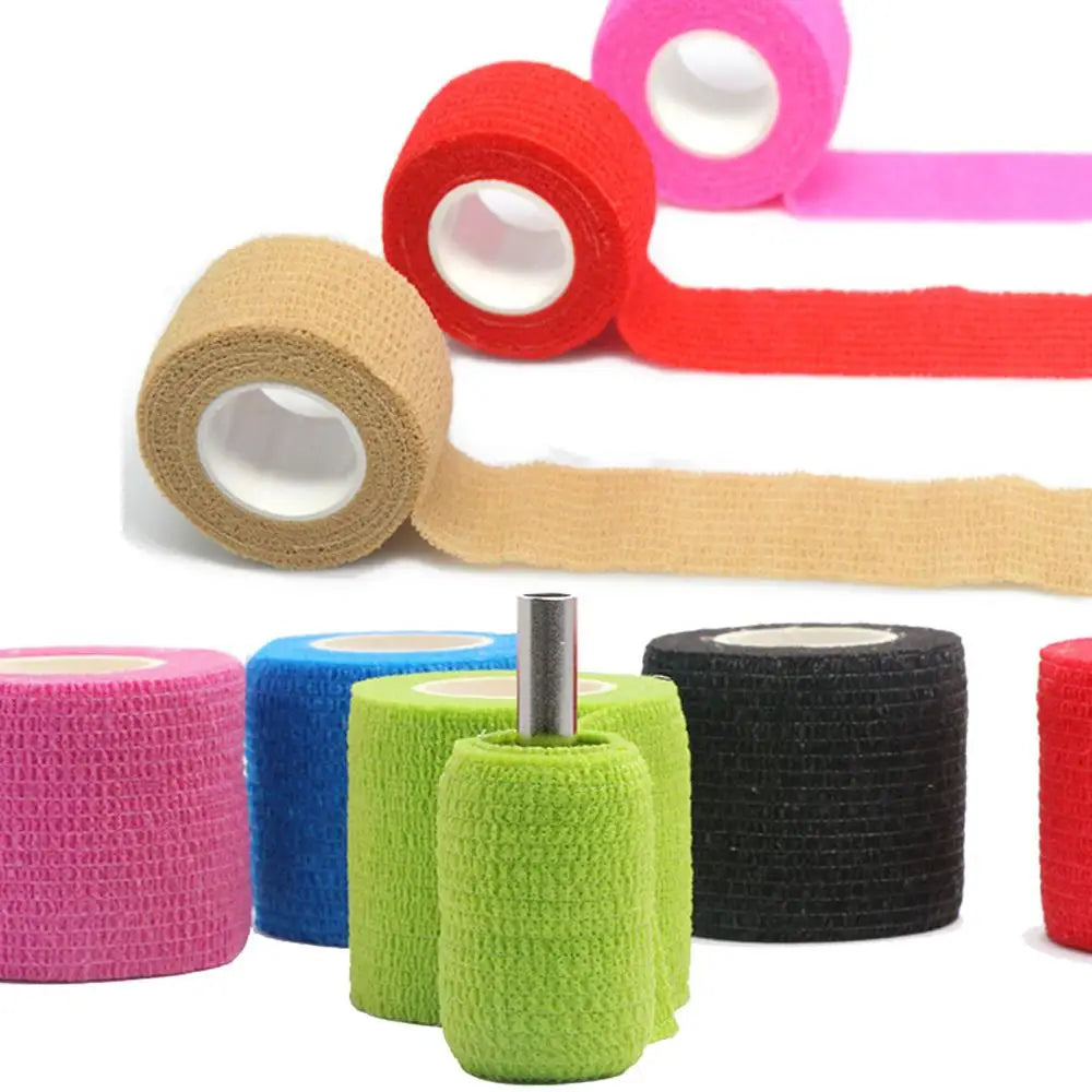 2.5cm*5M Self-Adhesive Elastic Bandage First Aid Medical Health Care Treatment Gauze Tape Emergency Muscle Tape First Aid Tool