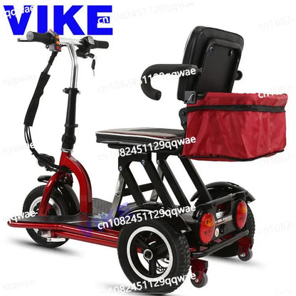 Folding Leisure Commuting Mini Portable Three Wheeled Electric Vehicle for Disabled People, Electric Wheelchair