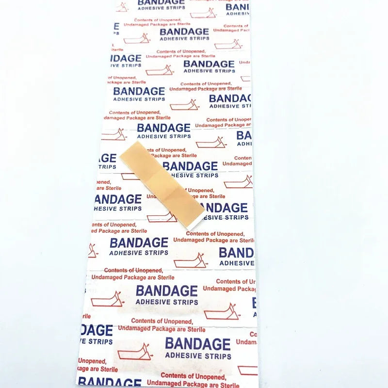 100 Pcs First Aid Waterproof Wound Plaster Medical Anti-Bacteria Band Aid For Home Travel First Aid Kit Emergency Kits