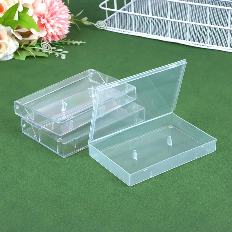 1Pc Cassette Tape Transparent Storage Box Audio Magnetic Recording Blank Tape Case Dustproof Box