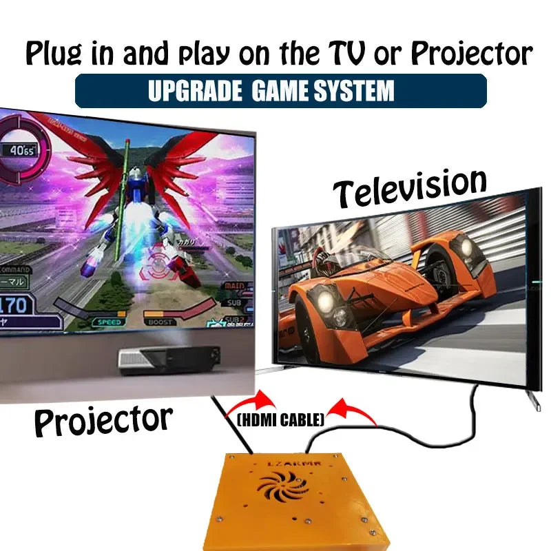 LZAKMR M8 Plug and Play Retro 1037U Game Console 500G HDD 70000+Games For Wii PS2 N64 PSP GameCube N64 Wireless handle