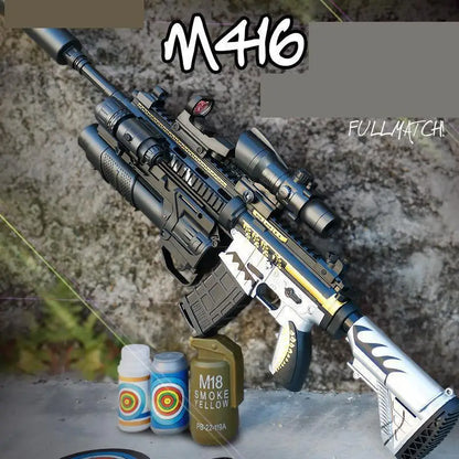 M416 Gel Gun Electric Soft Bullet Toy Gun Toy Air Rifle Gun Paintball Water Ball Gun Adults Boy Children Cs Shooting Fake Gun K6