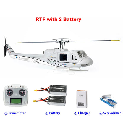 FLYWING UH1 V4 Scale RC Helicopter 470 size Helicopter Metal Rotor holder two Carbon Fiber blades UH-1 V3 10CH Scale Helicopter