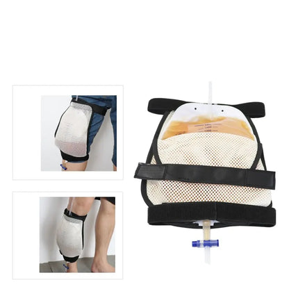 Catheter Leg Bag Holder, Urine Leg Bag Holder Cover with Waist Belt, Leg Bag Sleeve for Incontinence Urine Bag