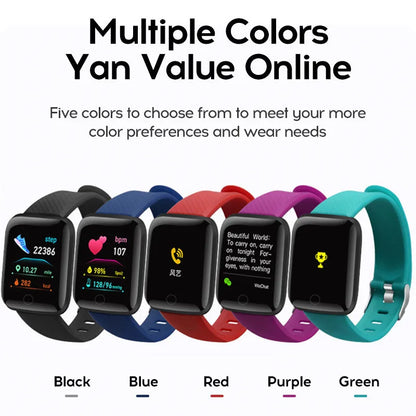 116plus Smart Watch Color Screen Step Counting Multi Sport Mode Message Reminder Photography Music Remote Control Smart Band D20