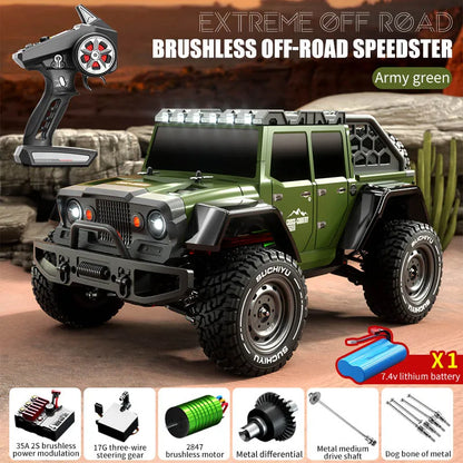 1/16 4x4 Off-Road Rc Car 4WD Brushless Drift Car 70KM/H High-Speed Remote Control Electric Vehicle Toy for Birthday Gift for Kid