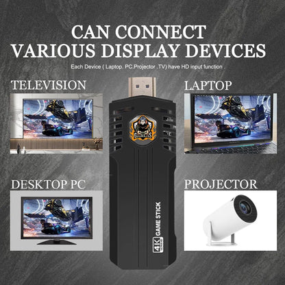 X8 Pro Retro Video Game Console 64G 30000+ Games Emuelec 4.5 Wireless Gamepad 40+ Emulator Game Stick 4K  for N64/PSP/SNES