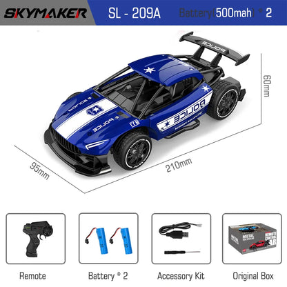 RC Metal Car Toys 1/24 2.4G High Speed Remote Control Mini Scale Model Vehicle Electric Metal RC Car Toys for Boys Children Gift