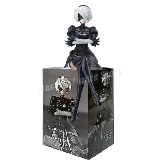 Anime NieR:Automata YoRHa No. 2 Type B Action Figure Hunter 2b Noodle Stopper Figurine Car Ornaments PVC Collection Model Toys