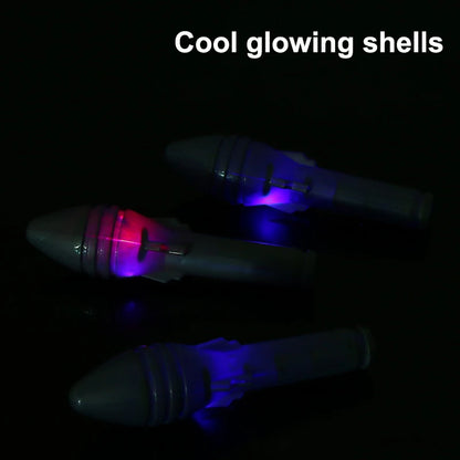 2024 New Simulation Mortar Small Children's Automatic Rocket Launcher Toy with 6 Luminous Shells Toy Gun Set Children's Gift