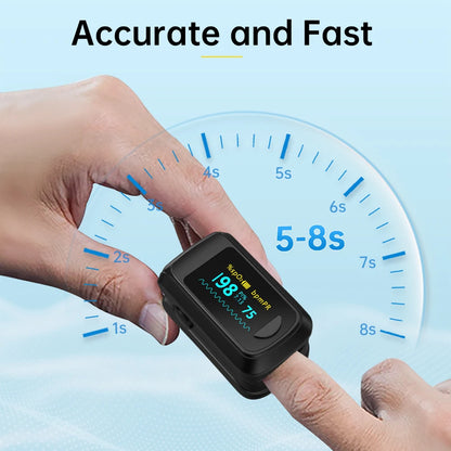 HealthTree Finger Pulse Oximeter OLED Display Blood Oxygen Saturation Oximetry SpO2 Heart Rate Detector Oximetro Health Care