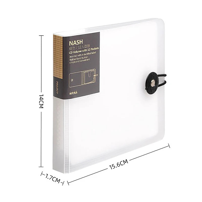 Transparent Color Plastic Disc CD Case DVD Holder Wallet Storage Bag Organizer Cover Box CD DVD Album Cases With Buckle