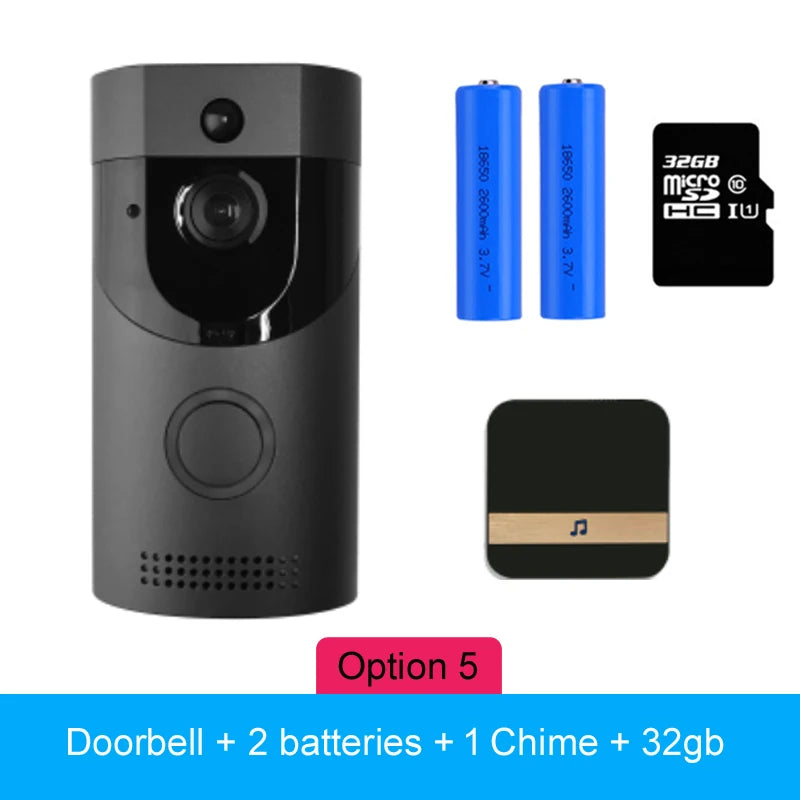 Smart Video Doorbell Waterproof Cover Night Vision Home Security TF Card Storage Camera Digital Visual Intercom WIFI Door Bell